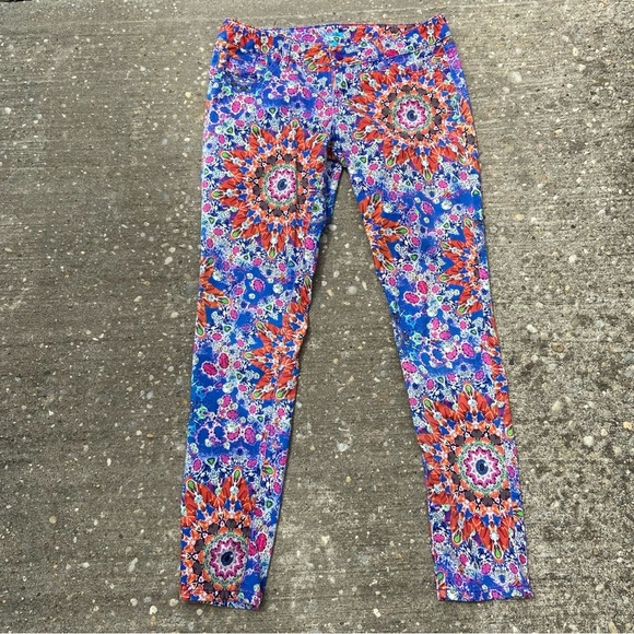 Nanette Lepore Jeggings women 11/34x31 L’Amour Kaleidoscope Legging Multicolored - Picture 1 of 8